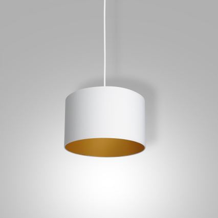 Lampadario a sospensione con filo ARDEN 1xE27/60W/230V diametro 25 cm bianco/oro