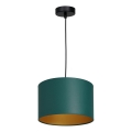 Lampadario a sospensione con filo ARDEN 1xE27/60W/230V diametro 25 cm verde/oro