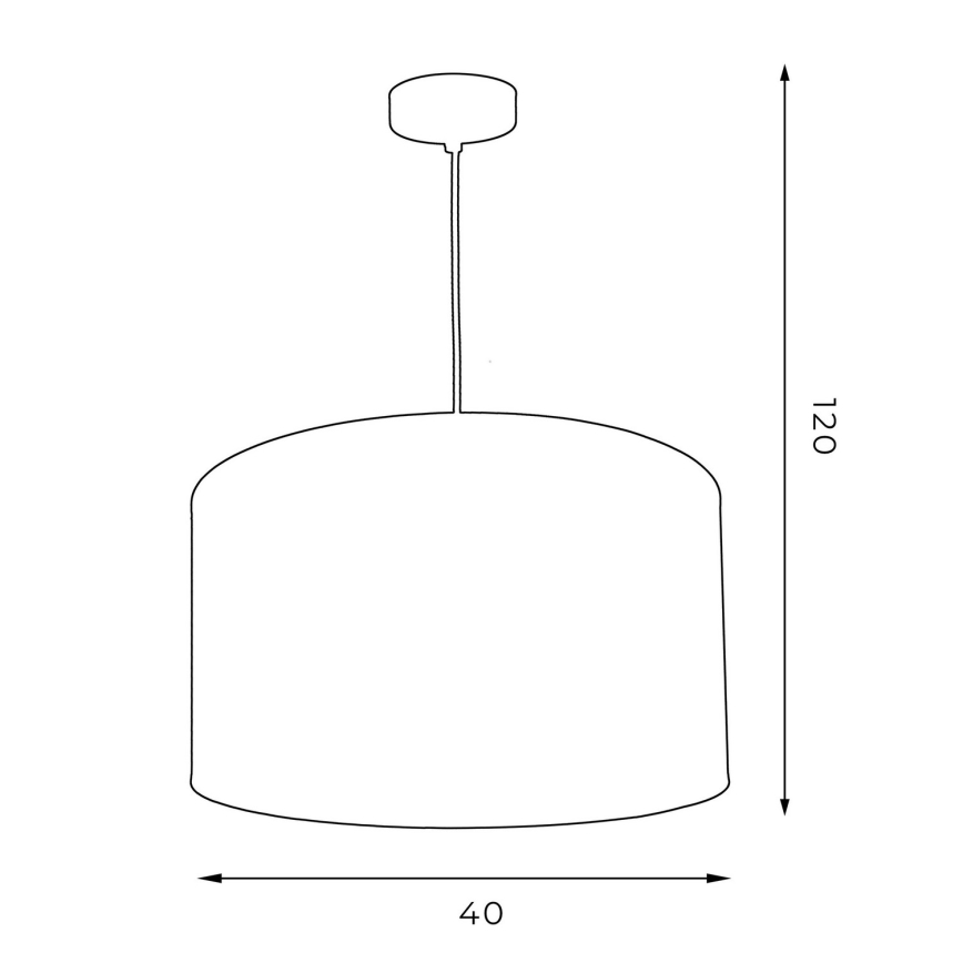 Lampadario a sospensione con filo ARDEN 1xE27/60W/230V diametro 40 cm bianco