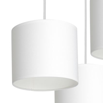 Lampadario a sospensione con filo ARDEN 3xE27/60W/230V bianco