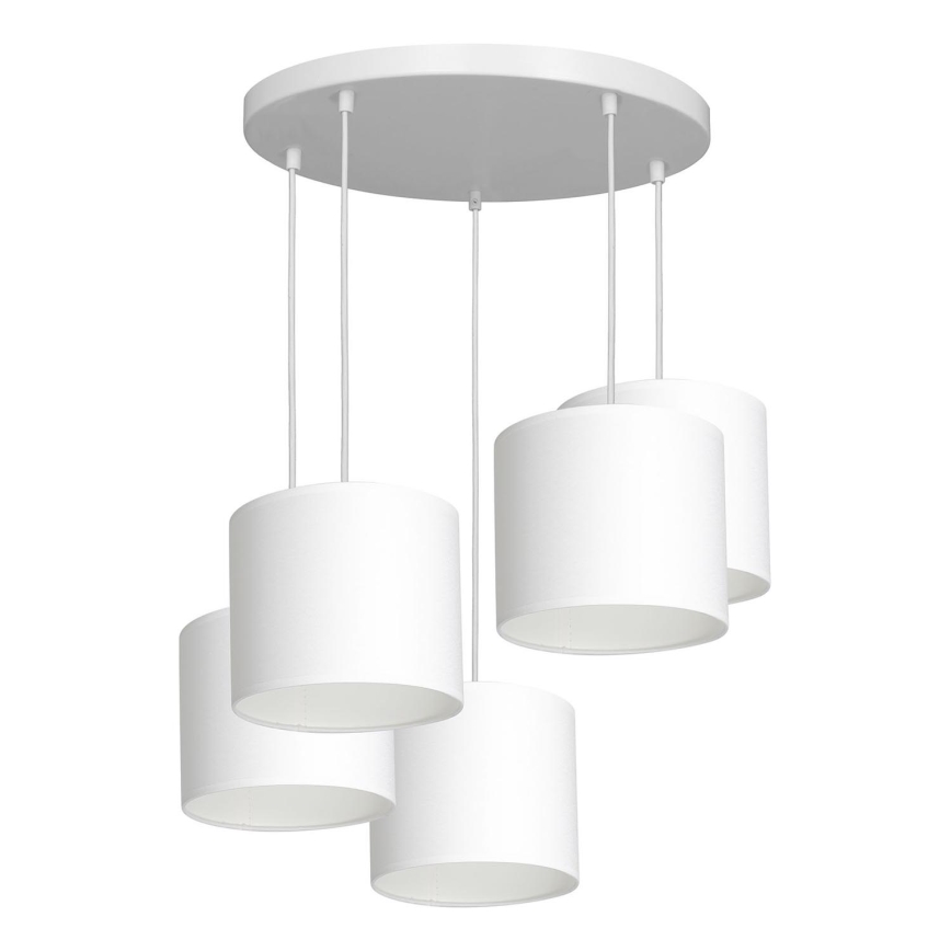 Lampadario a sospensione con filo ARDEN 5xE27/60W/230V bianco