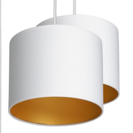 Lampadario a sospensione con filo ARDEN 5xE27/60W/230V bianco/oro