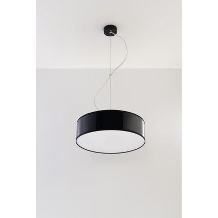 Lampadario a sospensione con filo ARENA 35 2xE27/60W/230V nero