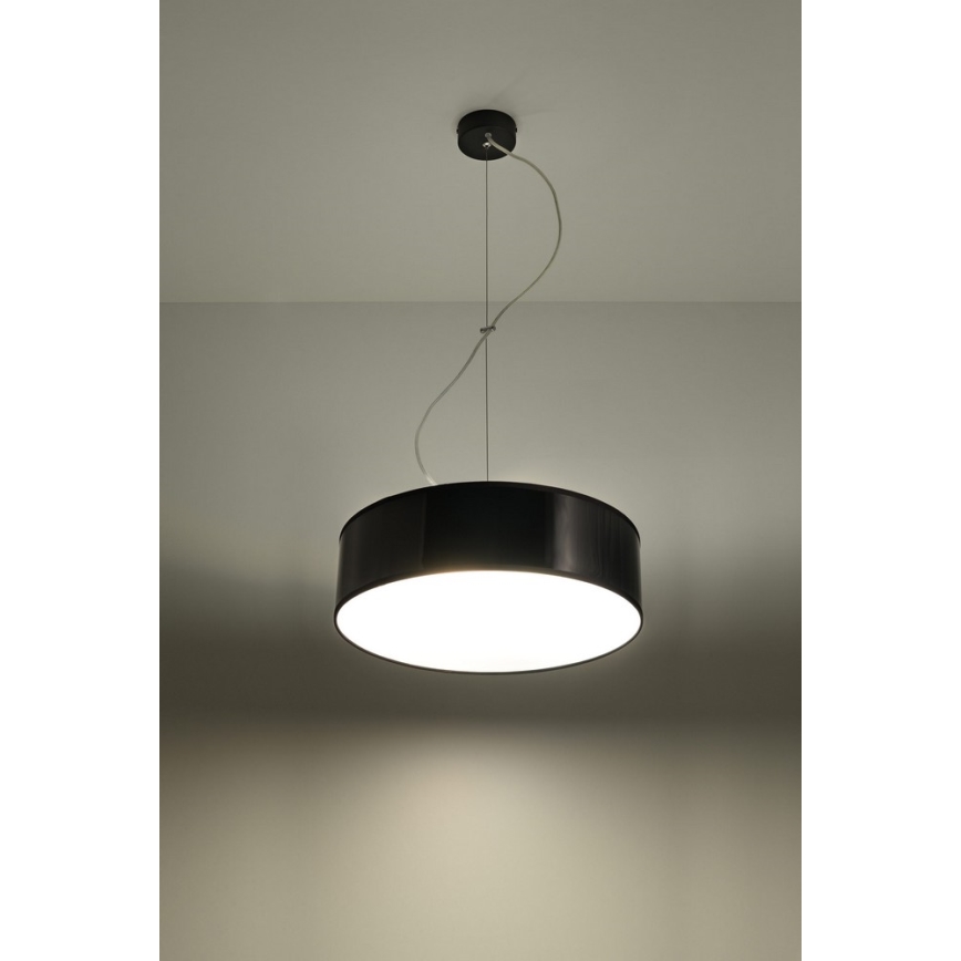 Lampadario a sospensione con filo ARENA 35 2xE27/60W/230V nero