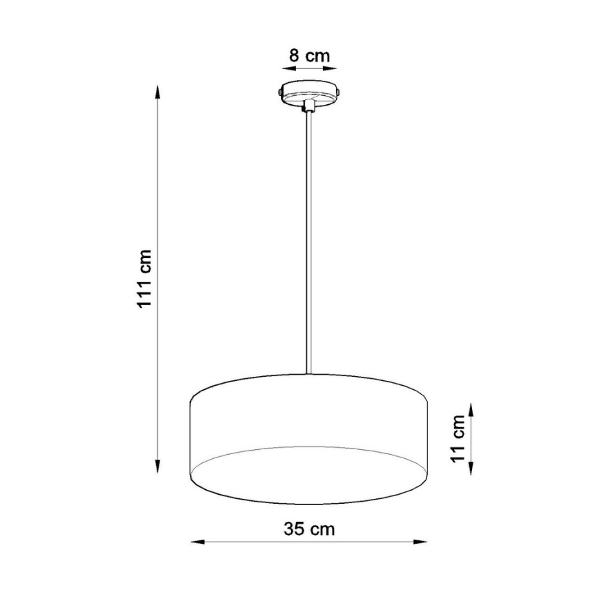 Lampadario a sospensione con filo ARENA 35 2xE27/60W/230V nero