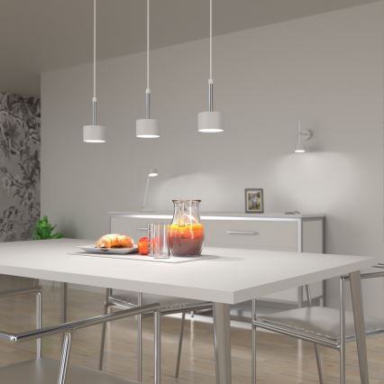 Lampadario a sospensione con filo ARENA 3xGX53/11W/230V bianco/cromo lucido