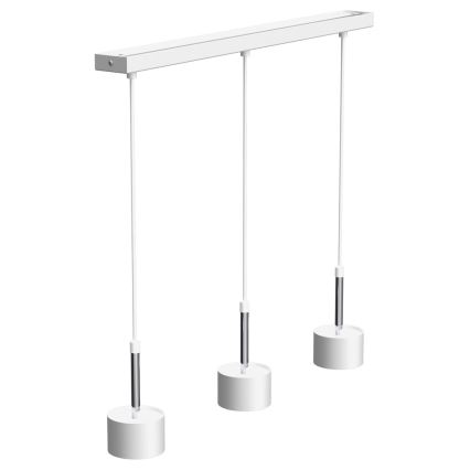 Lampadario a sospensione con filo ARENA 3xGX53/11W/230V bianco/cromo lucido