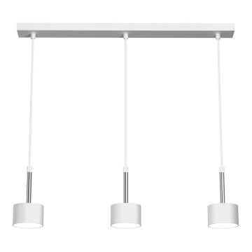 Lampadario a sospensione con filo ARENA 3xGX53/11W/230V bianco/cromo lucido