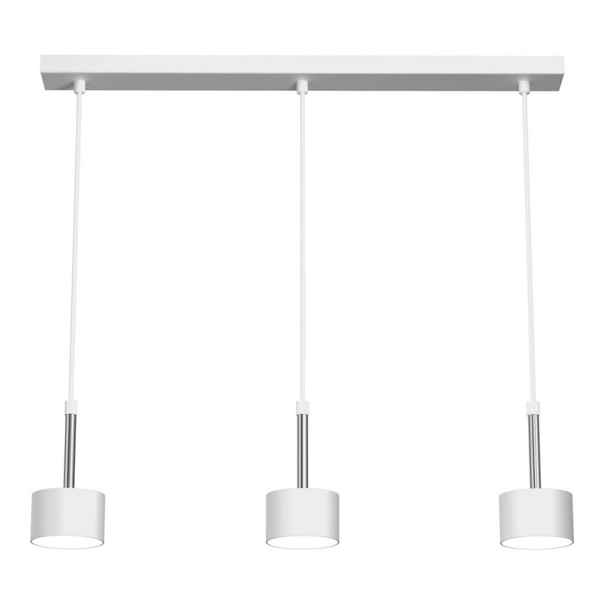 Lampadario a sospensione con filo ARENA 3xGX53/11W/230V bianco/cromo lucido
