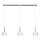 Lampadario a sospensione con filo ARENA 3xGX53/11W/230V bianco/cromo lucido
