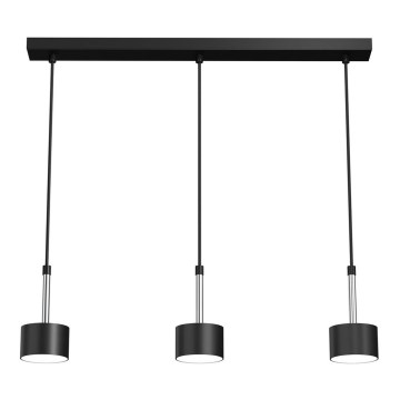 Lampadario a sospensione con filo ARENA 3xGX53/11W/230V nero/cromo lucido