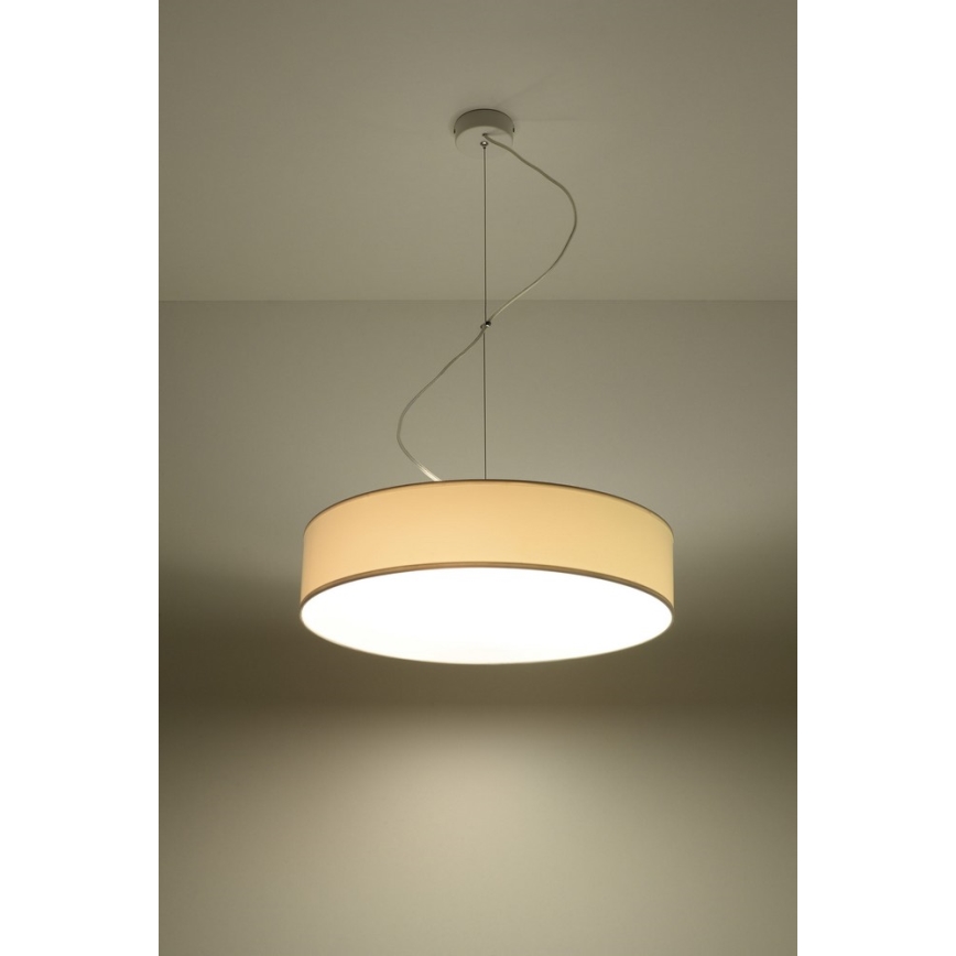 Lampadario a sospensione con filo ARENA 45 3xE27/60W/230V bianco