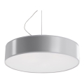 Lampadario a sospensione con filo ARENA 45 3xE27/60W/230V grigio