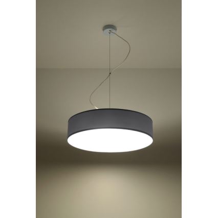 Lampadario a sospensione con filo ARENA 45 3xE27/60W/230V grigio