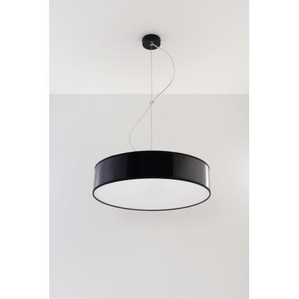 Lampadario a sospensione con filo ARENA 45 3xE27/60W/230V nero