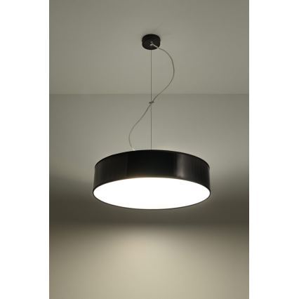 Lampadario a sospensione con filo ARENA 45 3xE27/60W/230V nero