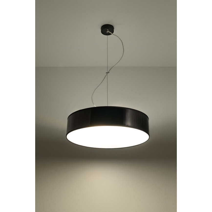 Lampadario a sospensione con filo ARENA 45 3xE27/60W/230V nero
