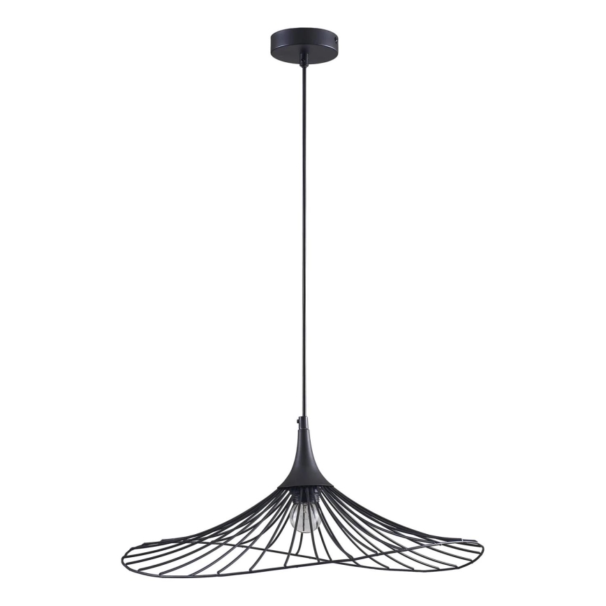 Lampadario a sospensione con filo ARIELLE 1xE27/20W/230V diametro 50 cm nero