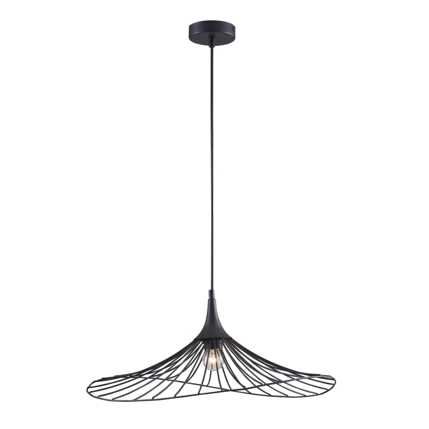 Lampadario a sospensione con filo ARIELLE 1xE27/20W/230V diametro 50 cm nero