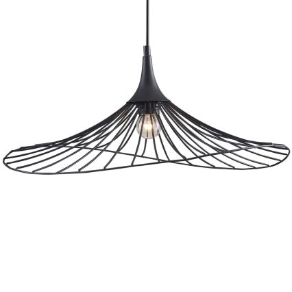 Lampadario a sospensione con filo ARIELLE 1xE27/20W/230V diametro 50 cm nero