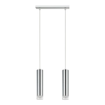 Lampadario a sospensione con filo ARMIN 1xGU10/10W/230V cromo lucido