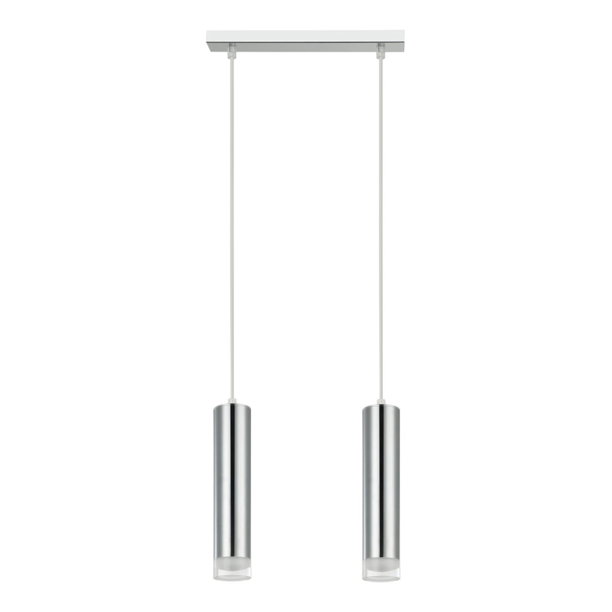 Lampadario a sospensione con filo ARMIN 1xGU10/10W/230V cromo lucido