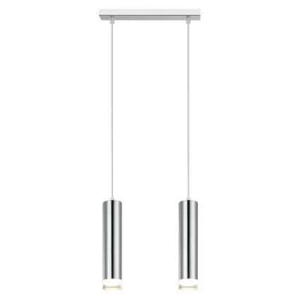 Lampadario a sospensione con filo ARMIN 1xGU10/10W/230V cromo lucido