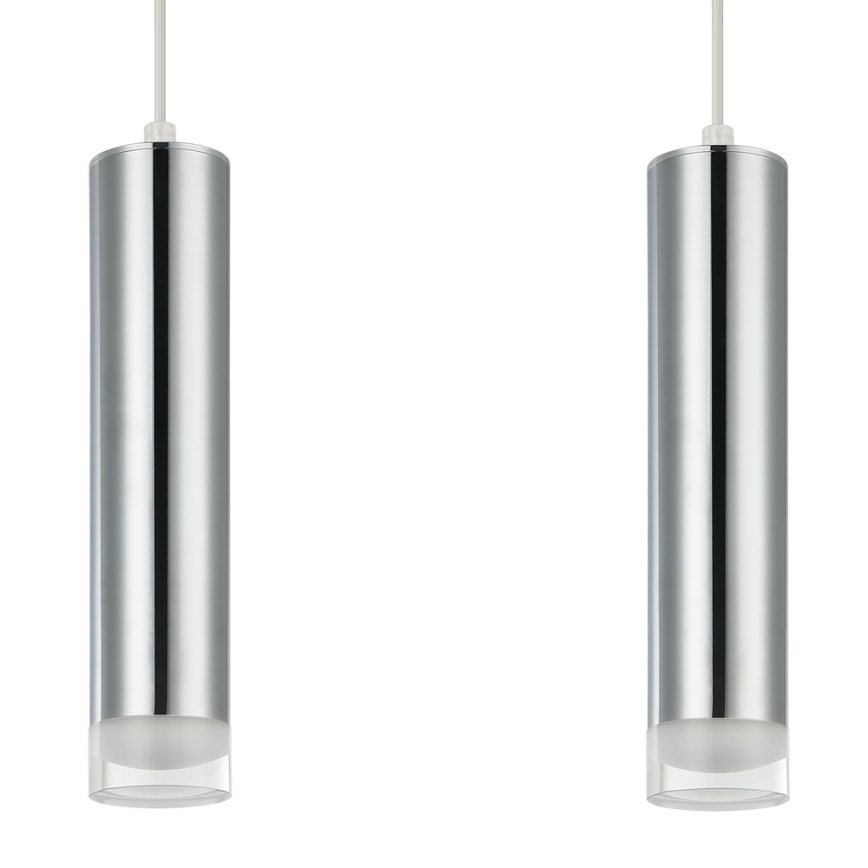 Lampadario a sospensione con filo ARMIN 1xGU10/10W/230V cromo lucido