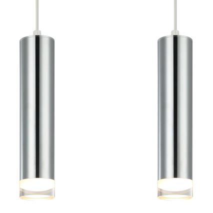 Lampadario a sospensione con filo ARMIN 1xGU10/10W/230V cromo lucido