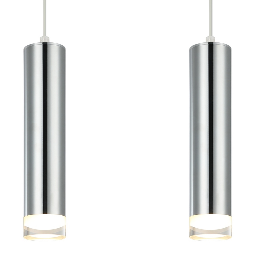 Lampadario a sospensione con filo ARMIN 1xGU10/10W/230V cromo lucido