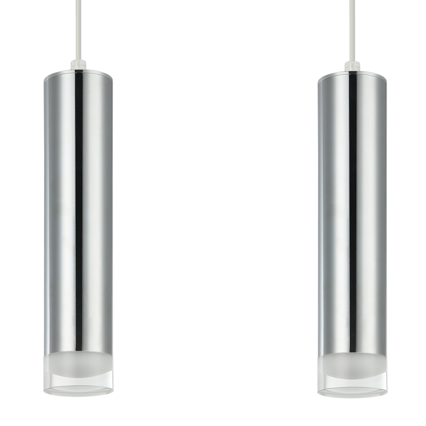 Lampadario a sospensione con filo ARMIN 2xGU10/10W/230V cromo lucido