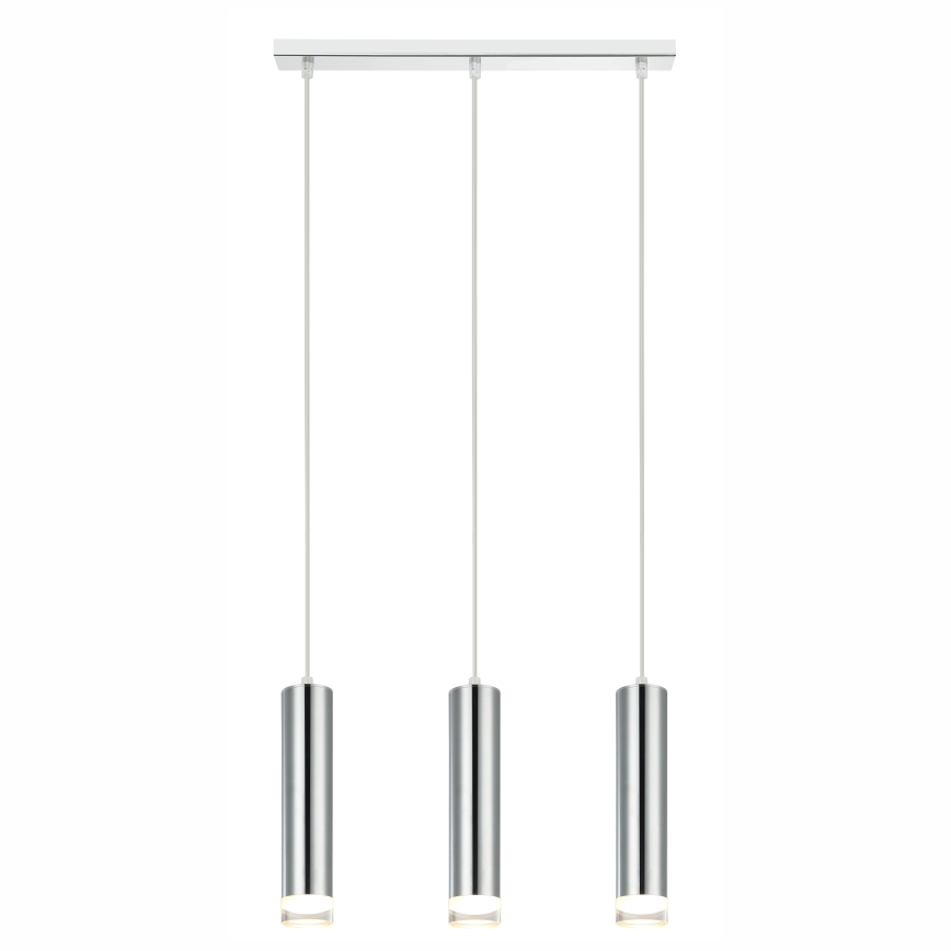Lampadario a sospensione con filo ARMIN 3xGU10/10W/230V cromo lucido