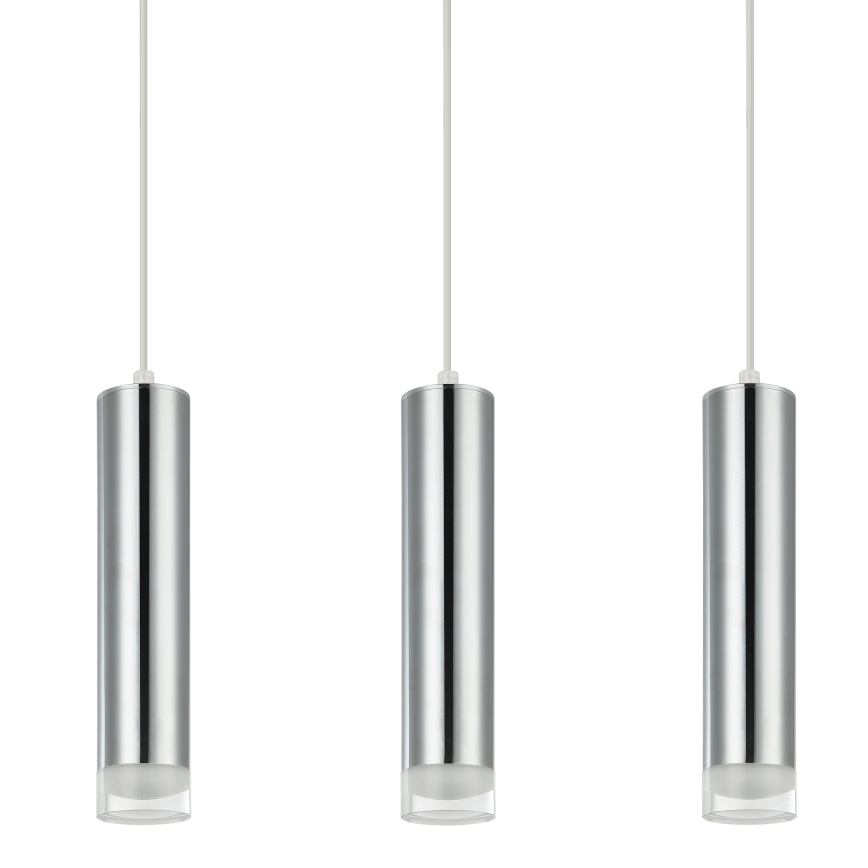 Lampadario a sospensione con filo ARMIN 3xGU10/10W/230V cromo lucido
