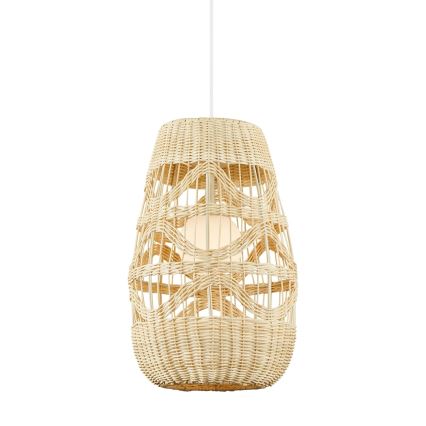 Lampadario a sospensione con filo ARONA 1xG9/9W/230V diametro 25 cm rattan/beige