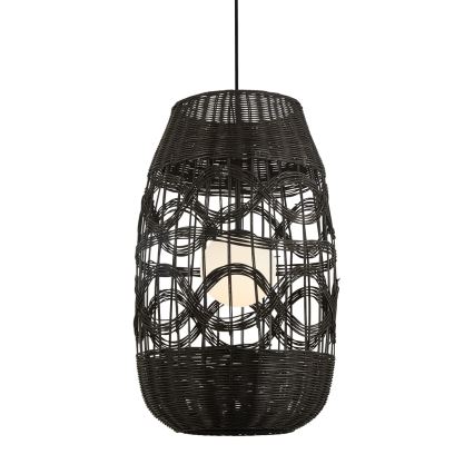 Lampadario a sospensione con filo ARONA 1xG9/9W/230V diametro 40 cm rattan/nero