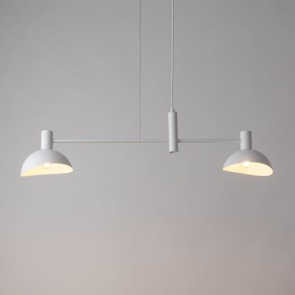 Lampadario a sospensione con filo ARTIS 2xE14/40W/230V bianco