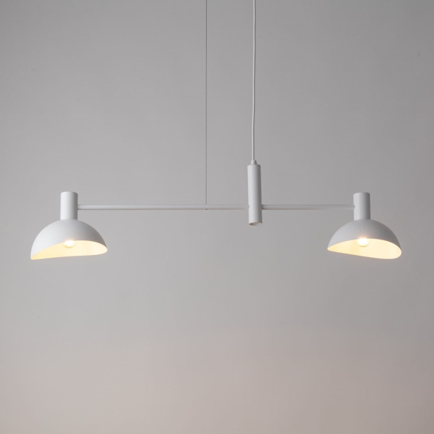 Lampadario a sospensione con filo ARTIS 2xE14/40W/230V bianco
