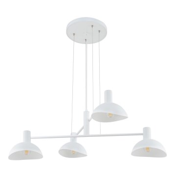 Lampadario a sospensione con filo ARTIS 4xE14/40W/230V bianco