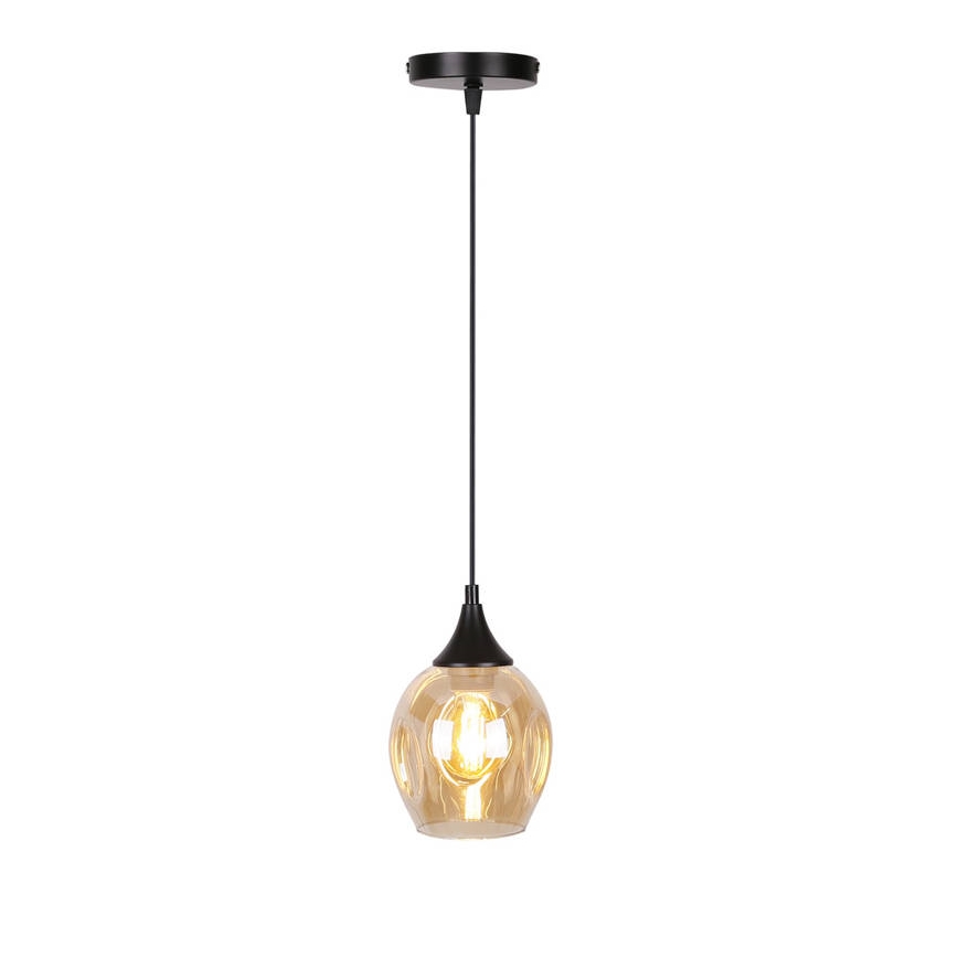 Lampadario a sospensione con filo ASPA 1xE27/40W/230V nero
