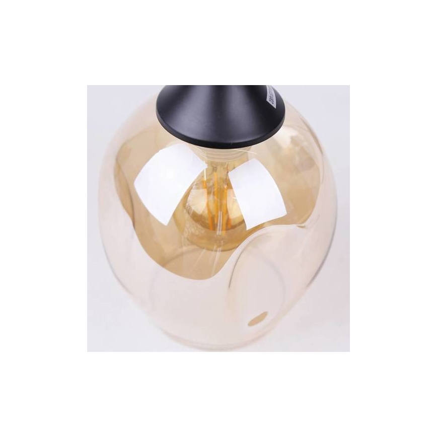 Lampadario a sospensione con filo ASPA 1xE27/40W/230V nero