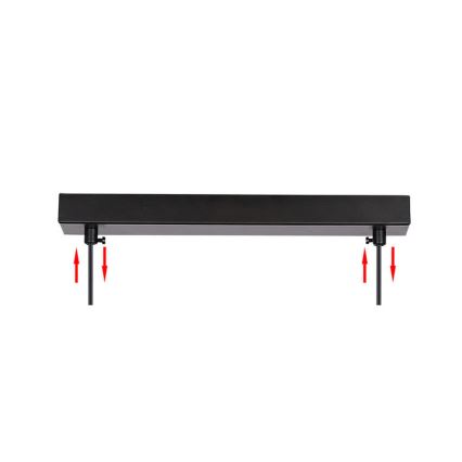 Lampadario a sospensione con filo ASPA 2xE27/40W/230V nero