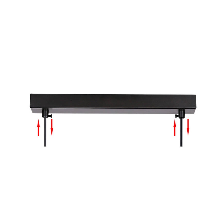Lampadario a sospensione con filo ASPA 2xE27/40W/230V nero