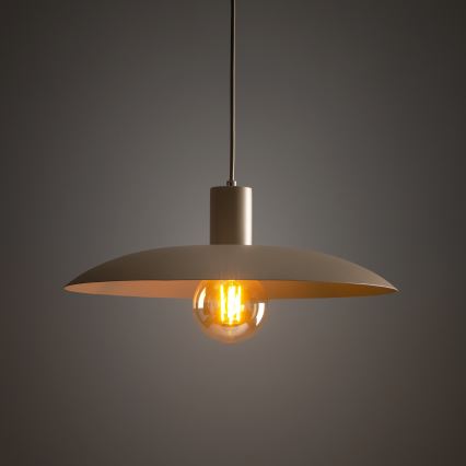 Lampadario a sospensione con filo ASTRA 1xE27/15W/230V diametro 41 cm beige