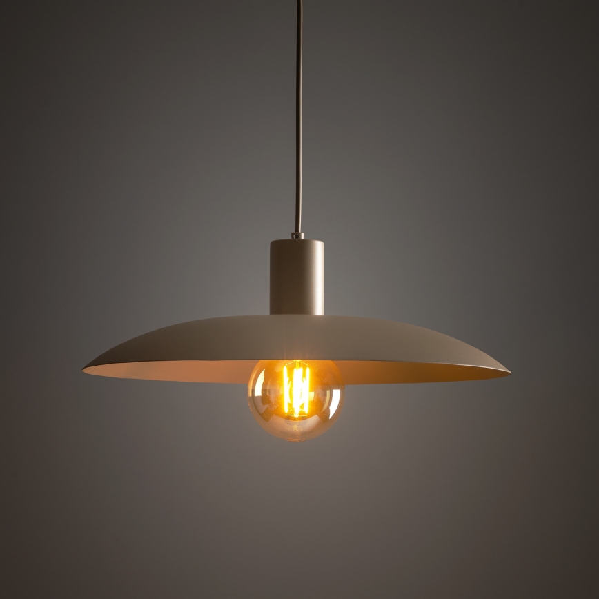 Lampadario a sospensione con filo ASTRA 1xE27/15W/230V diametro 41 cm beige