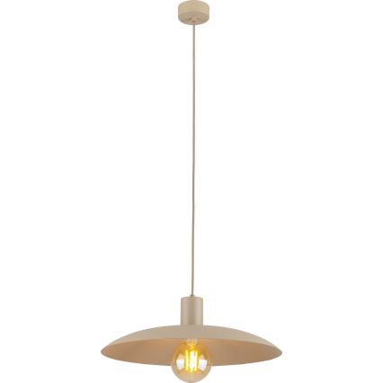 Lampadario a sospensione con filo ASTRA 1xE27/15W/230V diametro 41 cm beige
