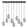 Lampadario a sospensione con filo ASTRAL 9xE14/10W/230V nero/fumé