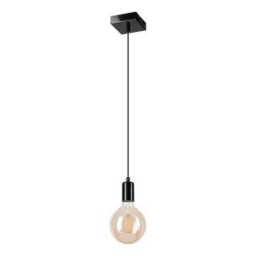 Lampadario a sospensione con filo ASTRID 1xE27/60W/230V nero lucido