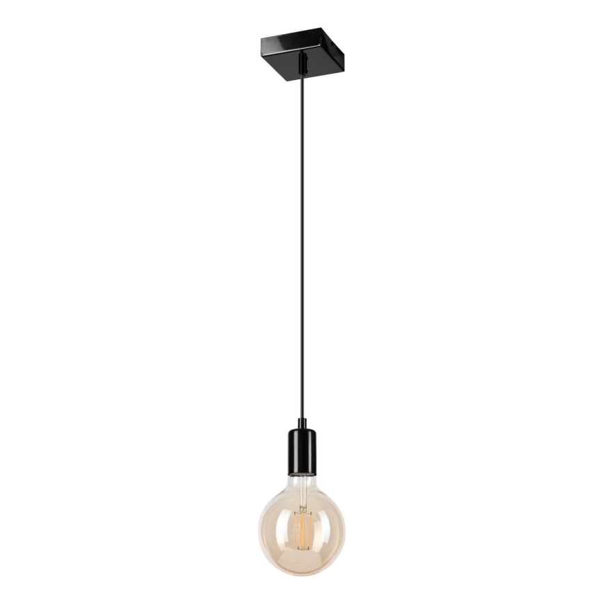 Lampadario a sospensione con filo ASTRID 1xE27/60W/230V nero lucido