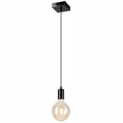 Lampadario a sospensione con filo ASTRID 1xE27/60W/230V nero lucido