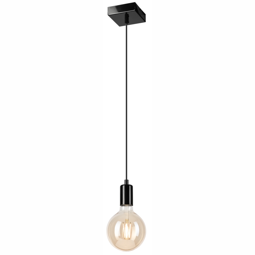 Lampadario a sospensione con filo ASTRID 1xE27/60W/230V nero lucido